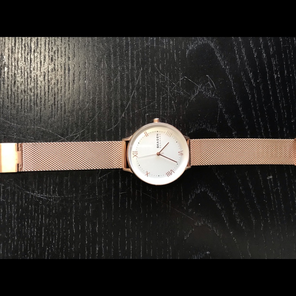 Skagen Denmark rose gold watch